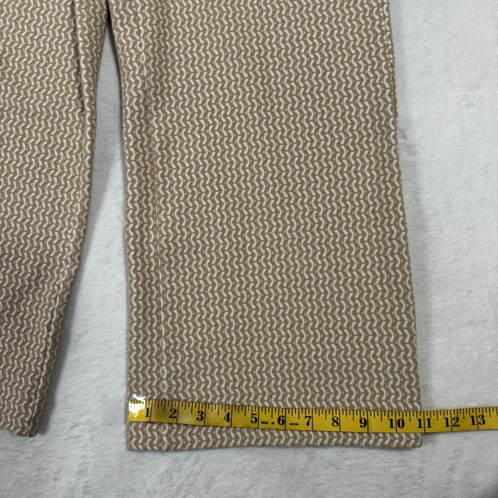 Ann Taylor Wide Leg Cropped Pants Size 8 Textured Stretch Knit Office Casual - Picture 14 of 16